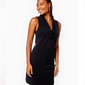 Lilly Pulitzer Black Ruffle Mini Dress